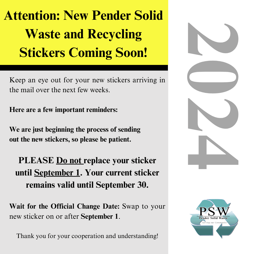 Solid Waste and Recycling Stickers 