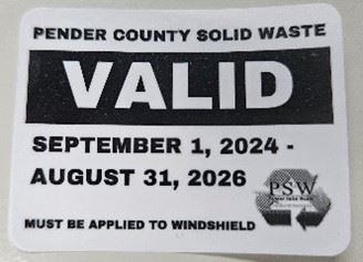 2024 -2025 Solid waste sticker